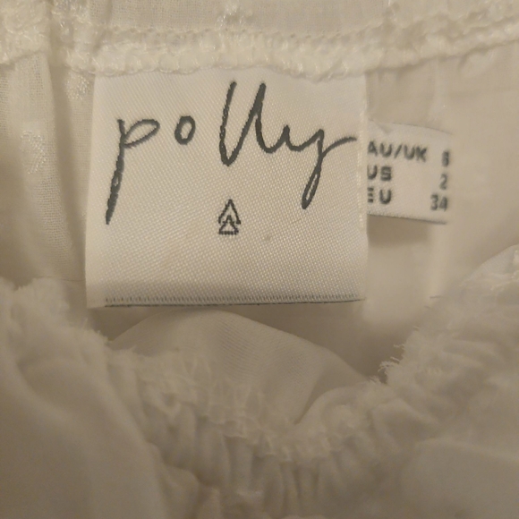 Polly White Ruffle Dress - Picture 2 of 6